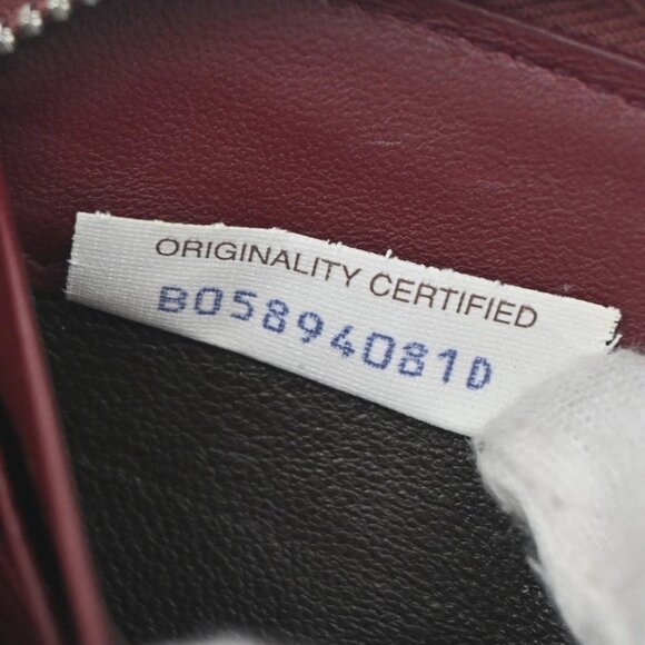 BOTTEGA VENETA Intrecciato Long Zip Around Wallet Purse Leather Red 65KB080 - Picture 15 of 15